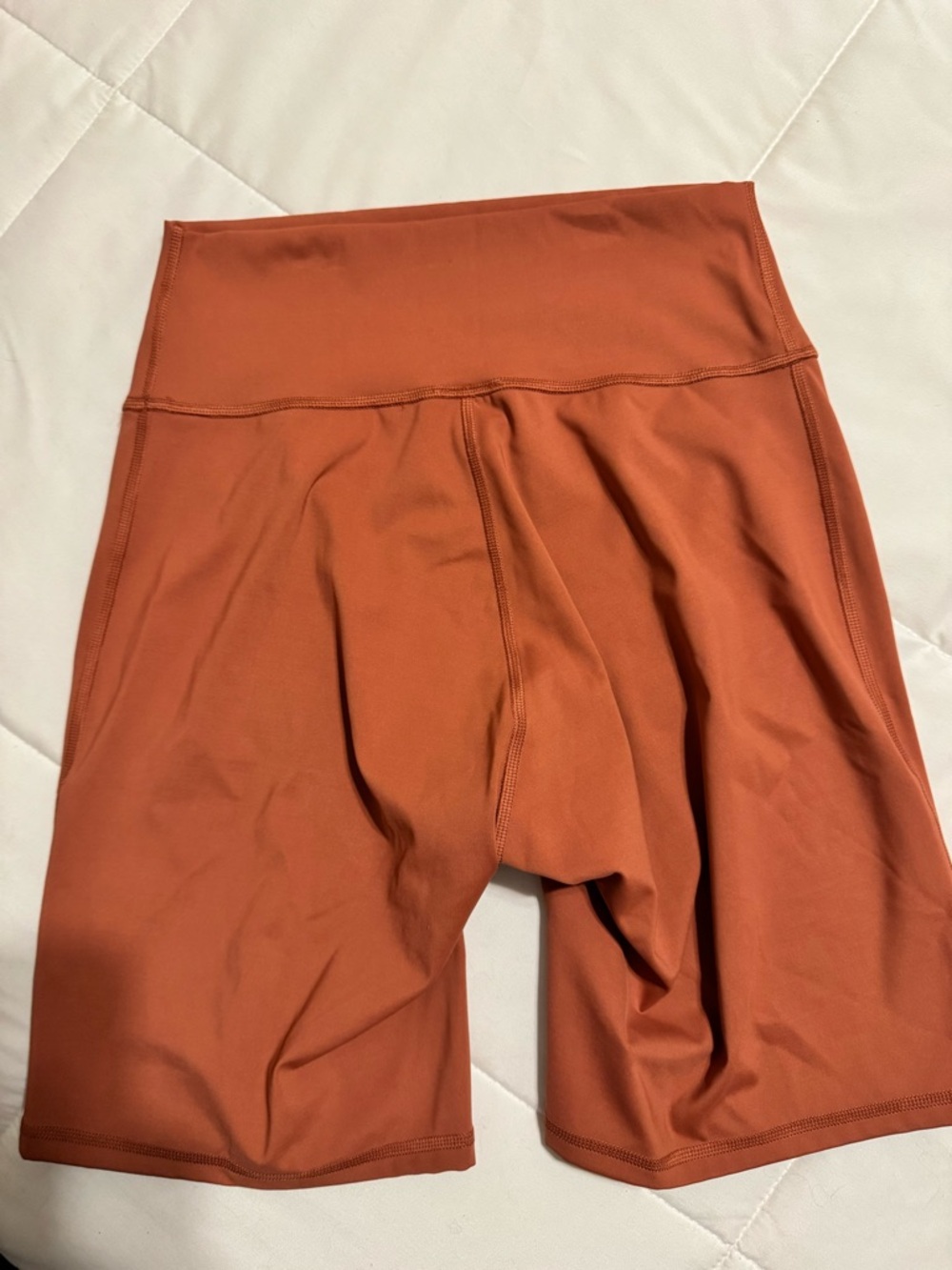 Gymshark Rust Orange Workout Bra and Bike Shorts Set Size Medium - Picture 3 of 5